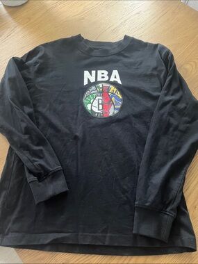 Zara Black Crewneck Sweatshirt with Subtle NBA Tag